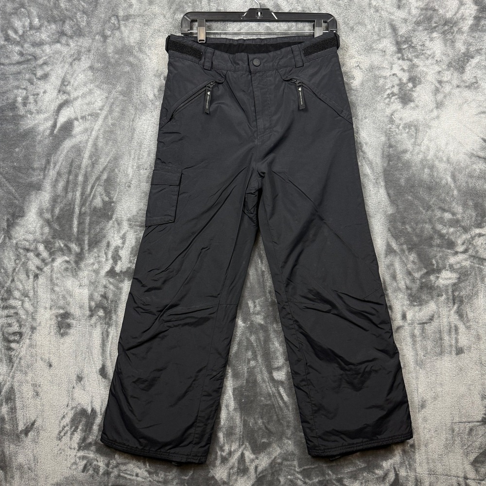 Obermeyer Snow Pants Teen L Black Insulated Ski Snowboard Cargo Pockets